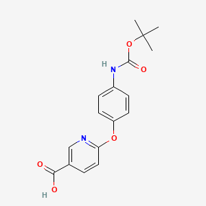 6-{4-[(tert-Butoxycarbonyl)amino]phenoxy}nicotinic acid
