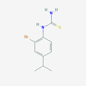 molecular formula C10H13BrN2S B1452968 2-Bromo-4-isopropylphenylthiourea CAS No. 724426-94-2