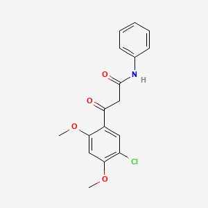 3-(5-chloro-2,4-dimethoxyphenyl)-3-oxo-N-phenylpropanamide
