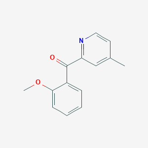 molecular formula C14H13NO2 B1452974 2-(2-Methoxybenzoyl)-4-methylpyridine CAS No. 1187163-79-6