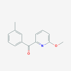 B1452977 2-(3-Methylbenzoyl)-6-methoxypyridine CAS No. 1187171-23-8