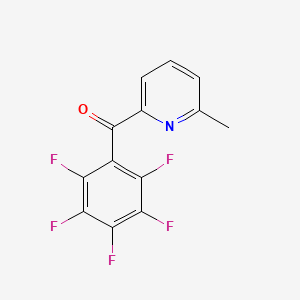 molecular formula C13H6F5NO B1452982 6-Methyl-2-(pentafluorobenzoyl)pyridine CAS No. 1187170-66-6