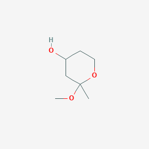 molecular formula C7H14O3 B14529835 2-Methoxy-2-methyloxan-4-ol CAS No. 62599-54-6