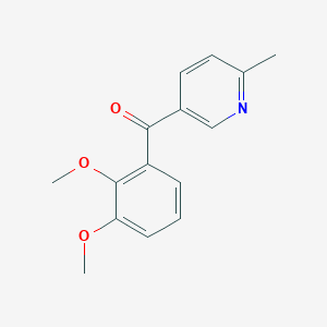 molecular formula C15H15NO3 B1452986 5-(2,3-Dimethoxybenzoyl)-2-methylpyridine CAS No. 1187164-89-1