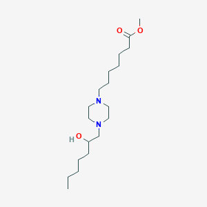 molecular formula C19H38N2O3 B14529880 Methyl 7-[4-(2-hydroxyheptyl)piperazin-1-YL]heptanoate CAS No. 62522-33-2