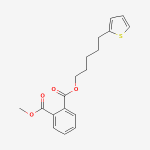 molecular formula C18H20O4S B14529893 Methyl 5-(thiophen-2-yl)pentyl benzene-1,2-dicarboxylate CAS No. 62636-91-3