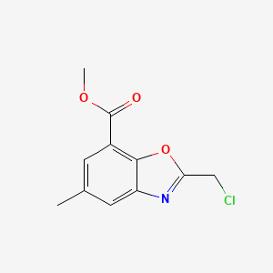 B1452990 Methyl 2-(chloromethyl)-5-methyl-1,3-benzoxazole-7-carboxylate CAS No. 1221792-26-2