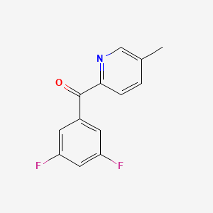 molecular formula C13H9F2NO B1452992 2-(3,5-Difluorobenzoyl)-5-methylpyridine CAS No. 1187164-71-1