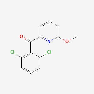 molecular formula C13H9Cl2NO2 B1452993 2-(2,6-Dichlorobenzoyl)-6-methoxypyridine CAS No. 1187166-60-4