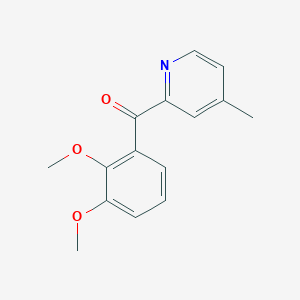 molecular formula C15H15NO3 B1452995 2-(2,3-二甲氧基苯甲酰)-4-甲基吡啶 CAS No. 1187167-11-8