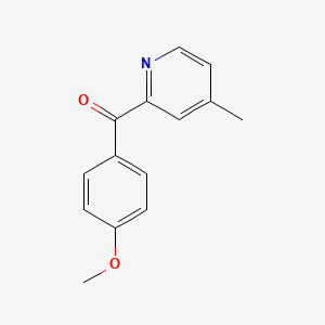 molecular formula C14H13NO2 B1452998 2-(4-Methoxybenzoyl)-4-methylpyridine CAS No. 1187166-52-4