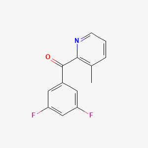 molecular formula C13H9F2NO B1452999 2-(3,5-Difluorobenzoyl)-3-methylpyridine CAS No. 1187167-32-3