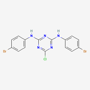 molecular formula C15H10Br2ClN5 B14530007 N~2~,N~4~-Bis(4-bromophenyl)-6-chloro-1,3,5-triazine-2,4-diamine CAS No. 62785-05-1