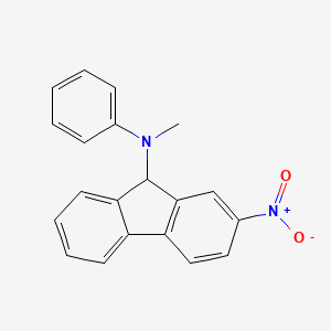molecular formula C20H16N2O2 B14530031 N-Methyl-2-nitro-N-phenyl-9H-fluoren-9-amine CAS No. 62799-33-1