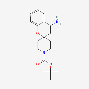 molecular formula C18H26N2O3 B1453005 叔丁基4-氨基螺[色满-2,4'-哌啶]-1'-甲酸酯 CAS No. 1160247-73-3