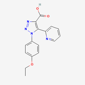 molecular formula C16H14N4O3 B1453007 1-(4-乙氧基苯基)-5-(吡啶-2-基)-1H-1,2,3-三唑-4-羧酸 CAS No. 1326857-98-0