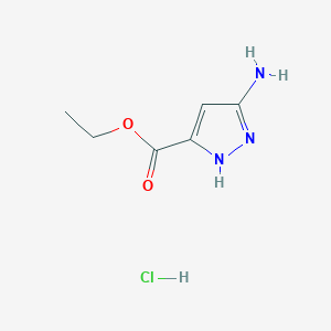 molecular formula C6H10ClN3O2 B1453009 ethyl 5-amino-1H-pyrazole-3-carboxylate hydrochloride CAS No. 1298034-20-4
