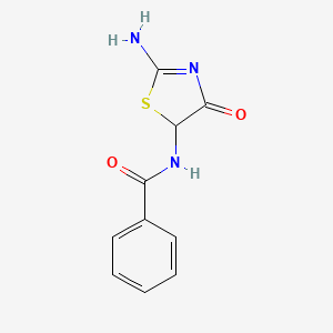 molecular formula C10H9N3O2S B14530117 N-(2-Amino-4-oxo-4,5-dihydro-1,3-thiazol-5-yl)benzamide CAS No. 62758-31-0