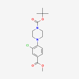 molecular formula C17H23ClN2O4 B1453012 Methyl 4-(4-Boc-1-piperazinyl)-3-chlorobenzoate CAS No. 906559-46-4