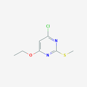 molecular formula C7H9ClN2OS B1453015 4-Chloro-6-ethoxy-2-(methylthio)pyrimidine CAS No. 221679-84-1