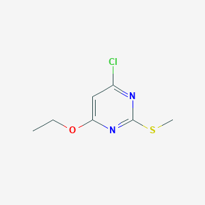molecular formula C7H9ClN2OS B1453015 4-Chloro-6-ethoxy-2-methylsulfanyl-pyrimidine CAS No. 221679-84-1