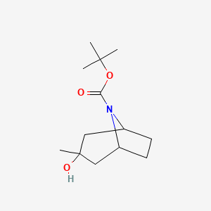 molecular formula C13H23NO3 B1453020 Tert-butyl 3-hydroxy-3-methyl-8-azabicyclo[3.2.1]octane-8-carboxylate CAS No. 870889-20-6