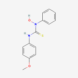 molecular formula C14H14N2O2S B14530204 N-Hydroxy-N'-(4-methoxyphenyl)-N-phenylthiourea CAS No. 62592-93-2
