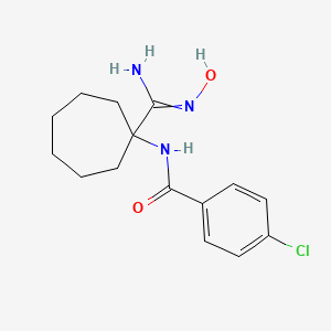 molecular formula C15H20ClN3O2 B1453021 4-Chloro-N-[1-(N'-hydroxycarbamimidoyl)cycloheptyl]benzamide CAS No. 912763-54-3
