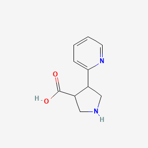 molecular formula C10H12N2O2 B1453022 4-(Pyridin-2-yl)pyrrolidine-3-carboxylic acid CAS No. 1048333-66-9