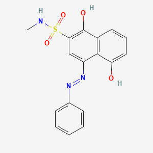 molecular formula C17H15N3O4S B14530227 N-Methyl-1,5-dioxo-4-(2-phenylhydrazinyl)-1,5-dihydronaphthalene-2-sulfonamide CAS No. 62432-27-3