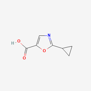 molecular formula C7H7NO3 B1453023 2-Cyclopropyl-oxazole-5-carboxylic acid CAS No. 1263378-39-7