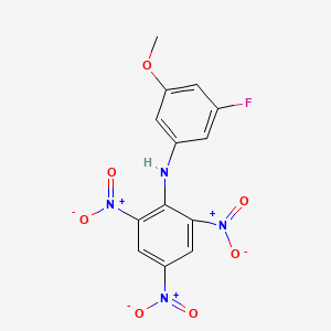 molecular formula C13H9FN4O7 B14530238 N-(3-Fluoro-5-methoxyphenyl)-2,4,6-trinitroaniline CAS No. 62606-10-4