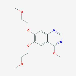 molecular formula C15H20N2O5 B1453026 6,7-Bis(2-methoxyethoxy)-4-methoxyquinazoline CAS No. 1312937-41-9