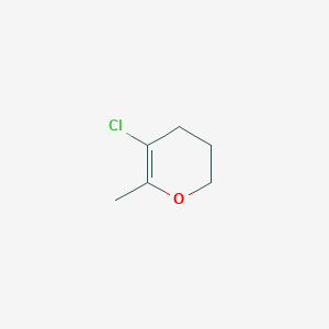 molecular formula C6H9ClO B14530260 5-Chloro-6-methyl-3,4-dihydro-2H-pyran CAS No. 62676-68-0
