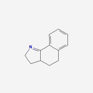molecular formula C12H13N B14530270 3,3a,4,5-tetrahydro-2H-benzo[g]indole CAS No. 62506-73-4