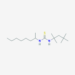 molecular formula C17H36N2S B14530277 N-Octan-2-yl-N'-(2,4,4-trimethylpentan-2-yl)thiourea CAS No. 62549-35-3