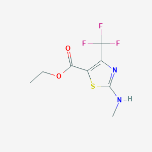 molecular formula C8H9F3N2O2S B1453030 2-(甲基氨基)-4-(三氟甲基)-1,3-噻唑-5-羧酸乙酯 CAS No. 1280787-22-5