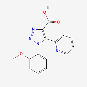 molecular formula C15H12N4O3 B1453034 1-(2-甲氧基苯基)-5-(吡啶-2-基)-1H-1,2,3-三唑-4-羧酸 CAS No. 1326927-55-2
