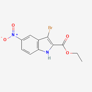 molecular formula C11H9BrN2O4 B1453036 3-溴-5-硝基-1H-吲哚-2-羧酸乙酯 CAS No. 183384-45-4