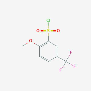 molecular formula C8H6ClF3O3S B1453037 2-Methoxy-5-(trifluoromethyl)benzenesulfonyl chloride CAS No. 612541-12-5