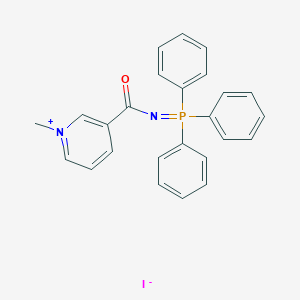 molecular formula C25H22IN2OP B145304 1-Methyl-3-(((triphenylphosphoranylidene)amino)carbonyl)pyridinium iodide CAS No. 125583-35-9
