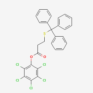 molecular formula C28H19Cl5O2S B14530414 Pentachlorophenyl 3-[(triphenylmethyl)sulfanyl]propanoate CAS No. 62437-65-4