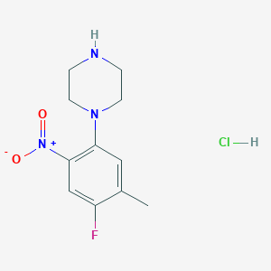 1-(4-Fluoro-5-methyl-2-nitrophenyl)piperazine hydrochloride