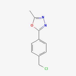 molecular formula C10H9ClN2O B1453044 2-(4-Chloromethylphenyl)-5-methyl-1,3,4-oxadiazole CAS No. 79383-00-9
