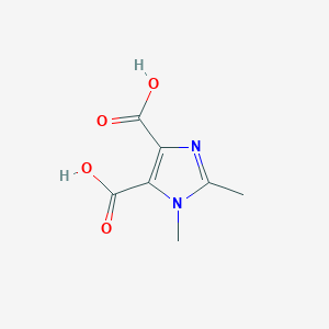 molecular formula C7H8N2O4 B1453045 1,2-Dimethyl-1H-imidazole-4,5-dicarboxylic acid CAS No. 1218764-87-4