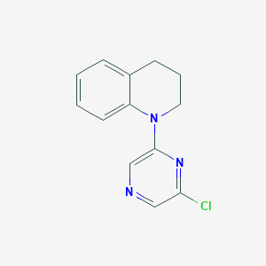 molecular formula C13H12ClN3 B1453048 1-(6-Chloro-2-pyrazinyl)-1,2,3,4-tetrahydroquinoline CAS No. 1219981-05-1