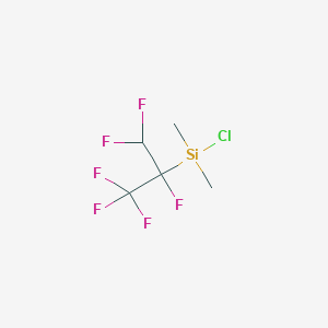 molecular formula C5H7ClF6Si B14530482 Chloro(1,1,1,2,3,3-hexafluoropropan-2-yl)dimethylsilane CAS No. 62281-33-8