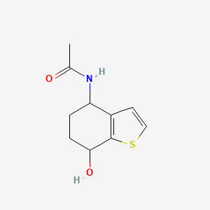 molecular formula C10H13NO2S B14530502 N-(7-Hydroxy-4,5,6,7-tetrahydro-1-benzothiophen-4-yl)acetamide CAS No. 62369-83-9