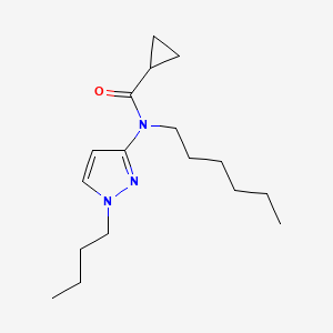 molecular formula C17H29N3O B14530553 N-(1-Butyl-1H-pyrazol-3-yl)-N-hexylcyclopropanecarboxamide CAS No. 62399-95-5