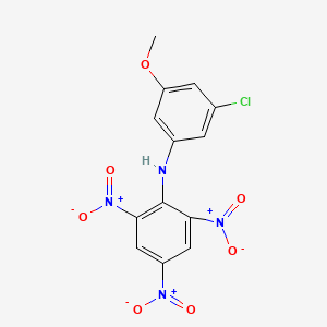 molecular formula C13H9ClN4O7 B14530561 N-(3-Chloro-5-methoxyphenyl)-2,4,6-trinitroaniline CAS No. 62606-11-5